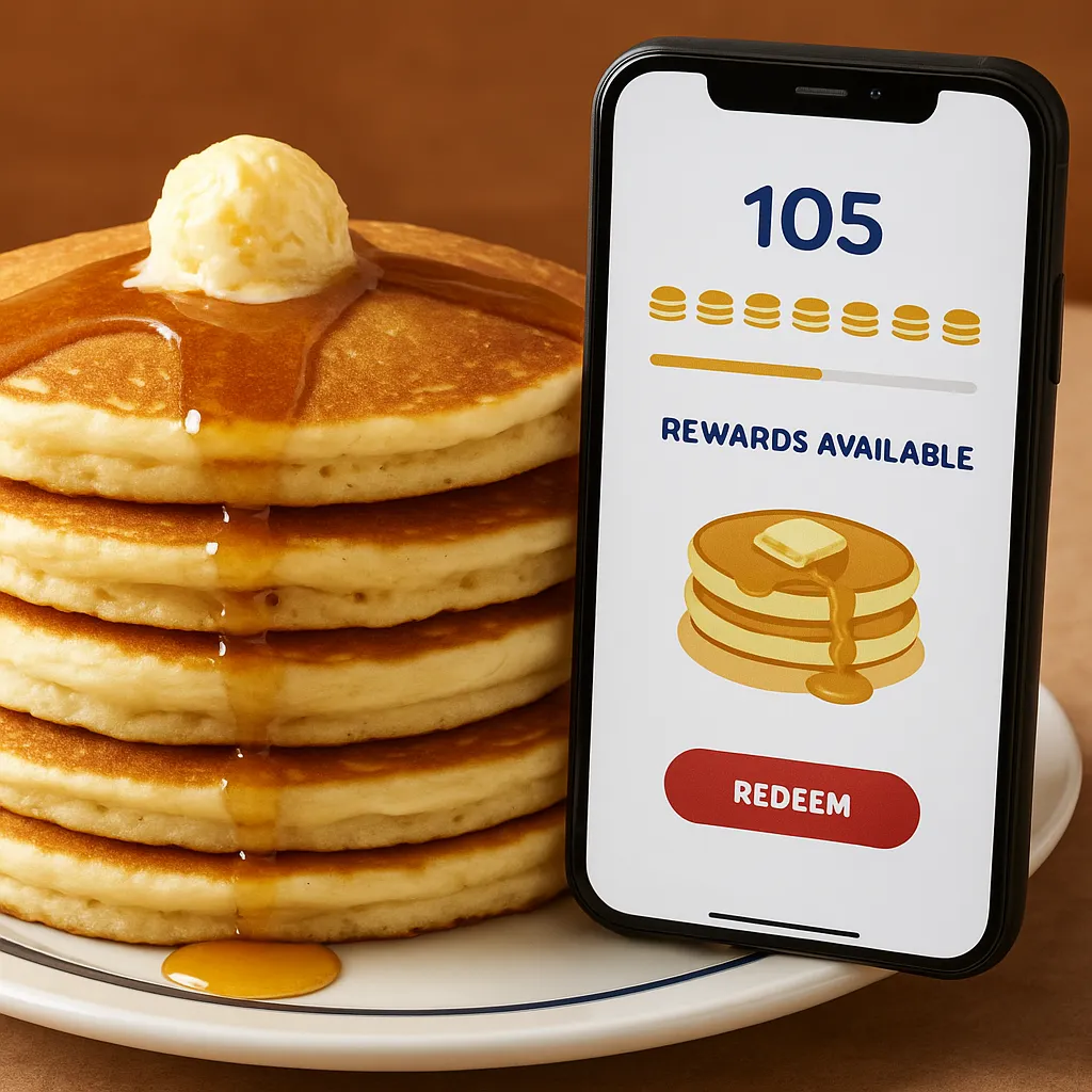 Earn free IHOP pancakes with mobile app rewards program