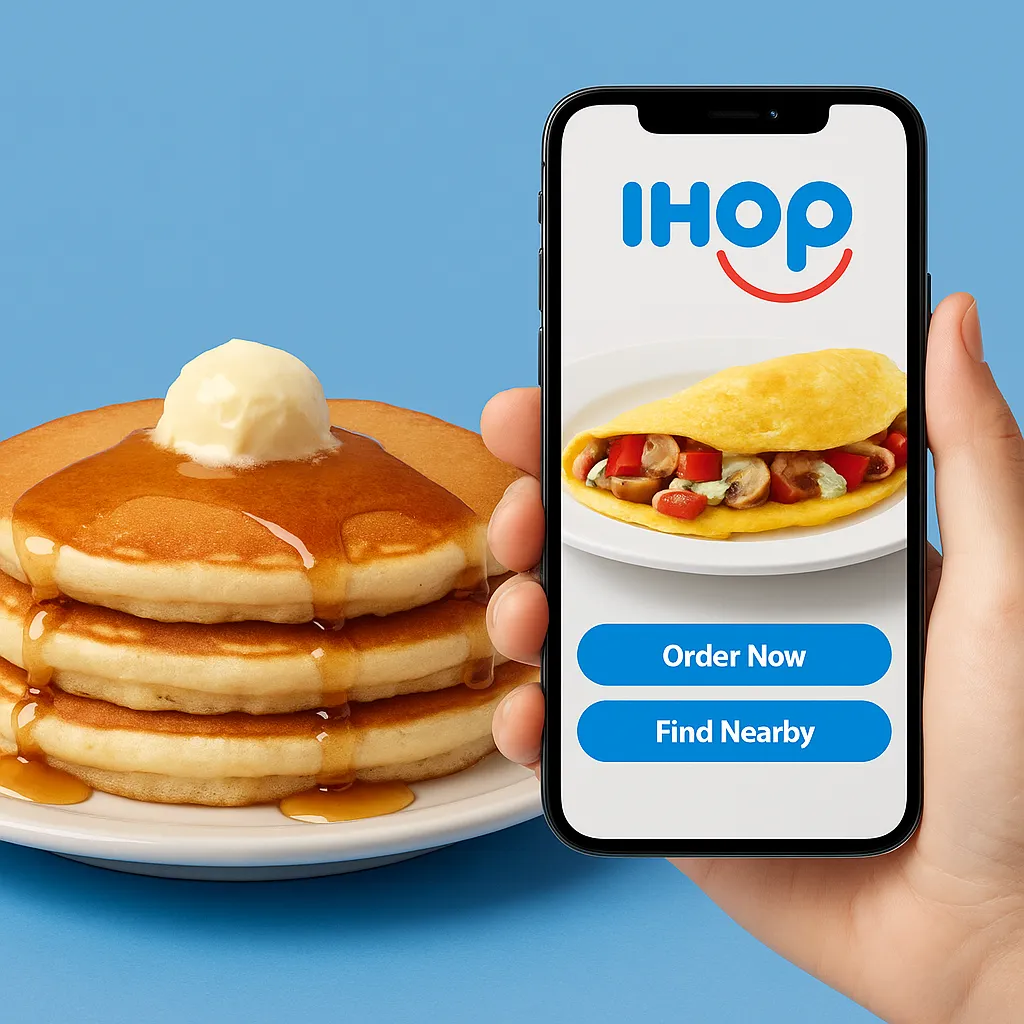order IHOP pancakes and omelettes online through mobile app
