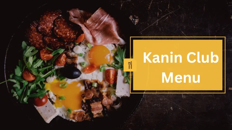Kanin Club Menu