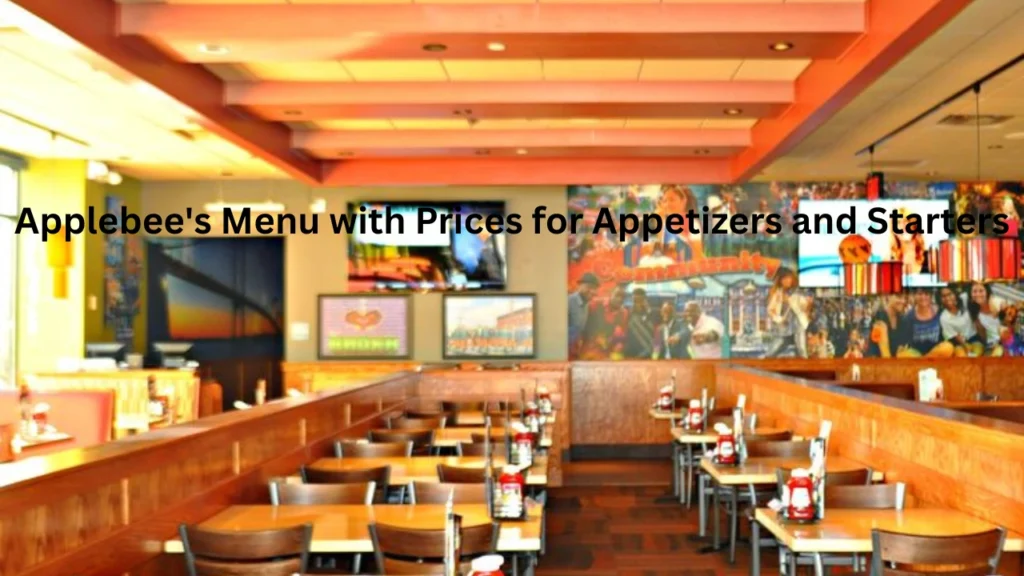 Applebee's Menu with Prices for Appetizers and Starters