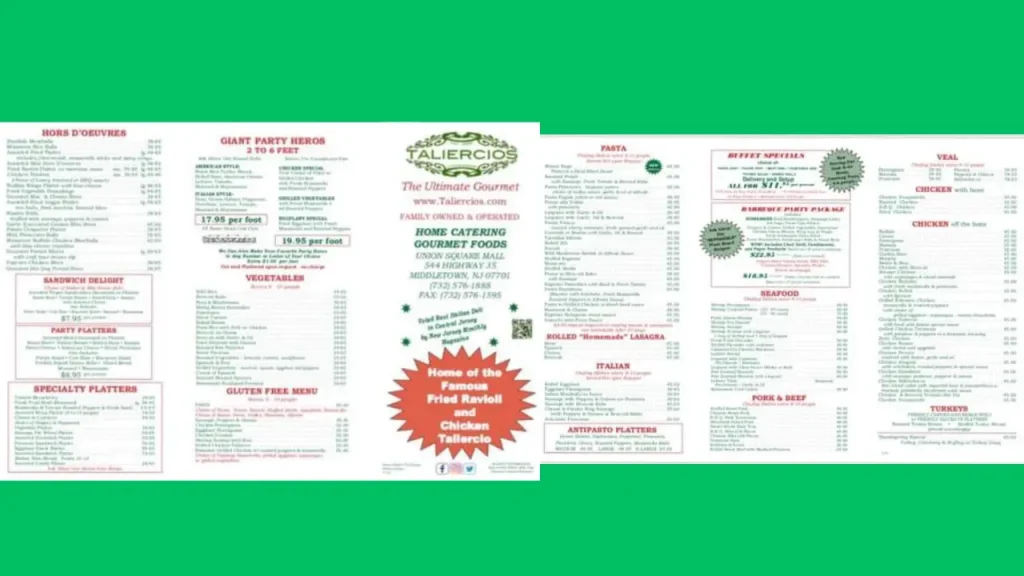 Fresh Salads Taliercio’s Ultimate Gourmet Menu