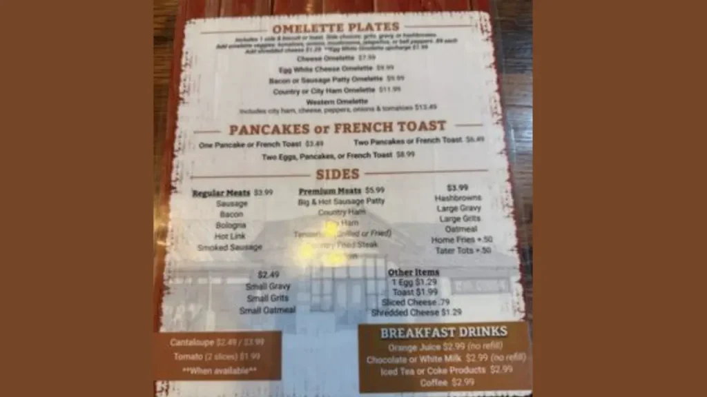 Morning Favorites Big Doug’s Place Menu