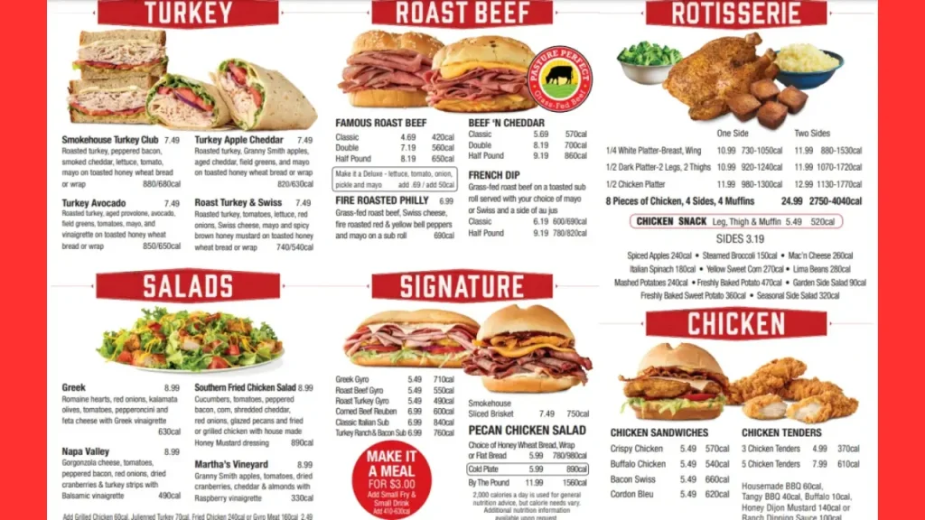 Combo Meals Arby’s Menu Prices