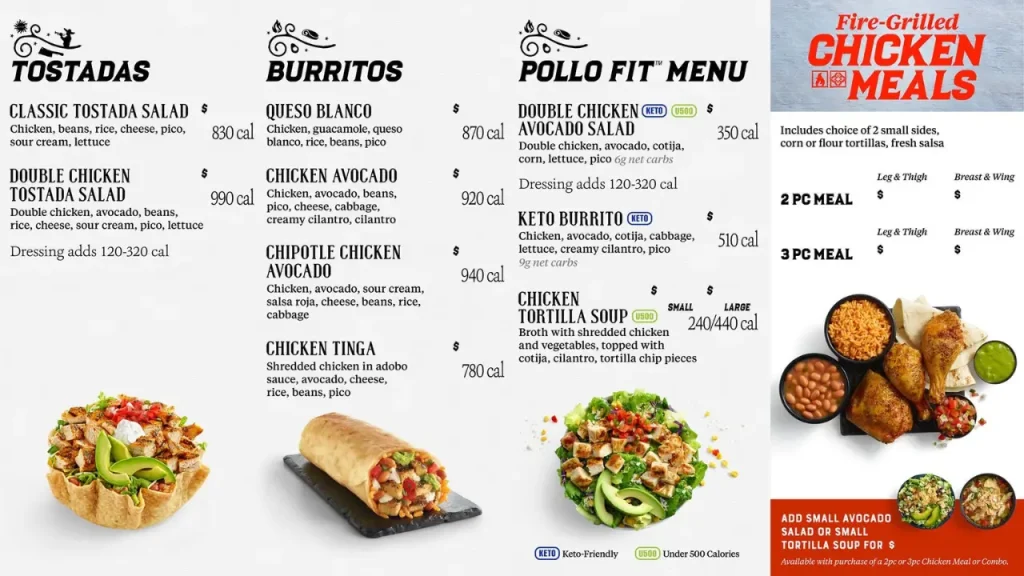 Burritos El Pollo Loco Menu With Prices