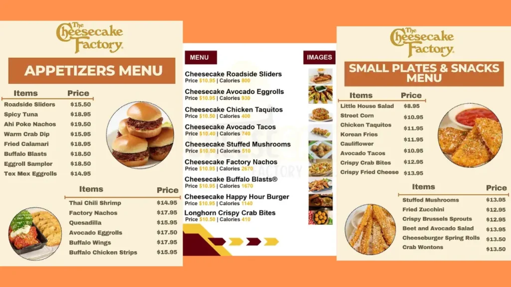 Popular Appetizers Cheesecake Factory Happy Hour Menu