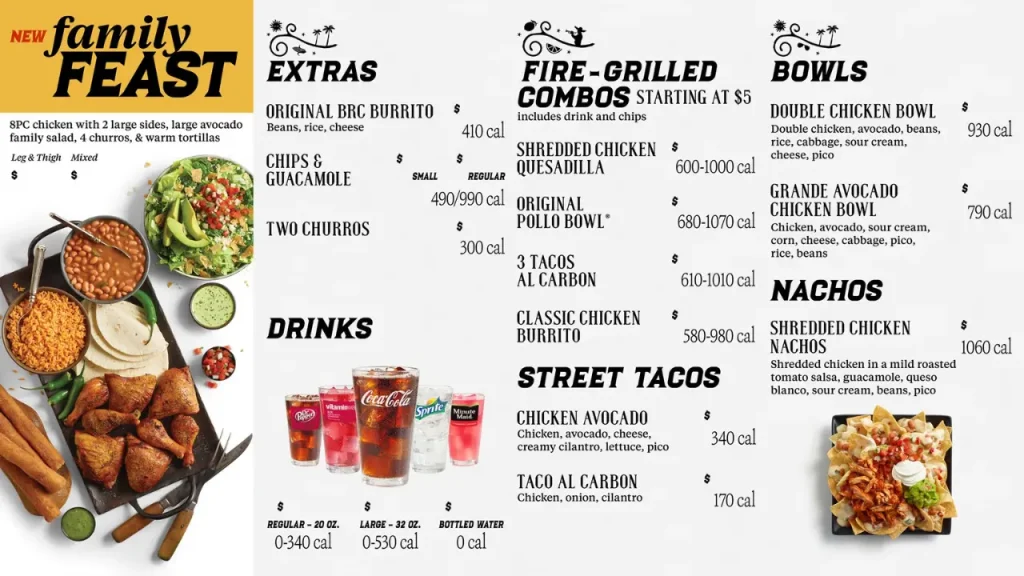 Side Dishes and Extras El Pollo Loco Menu With Prices